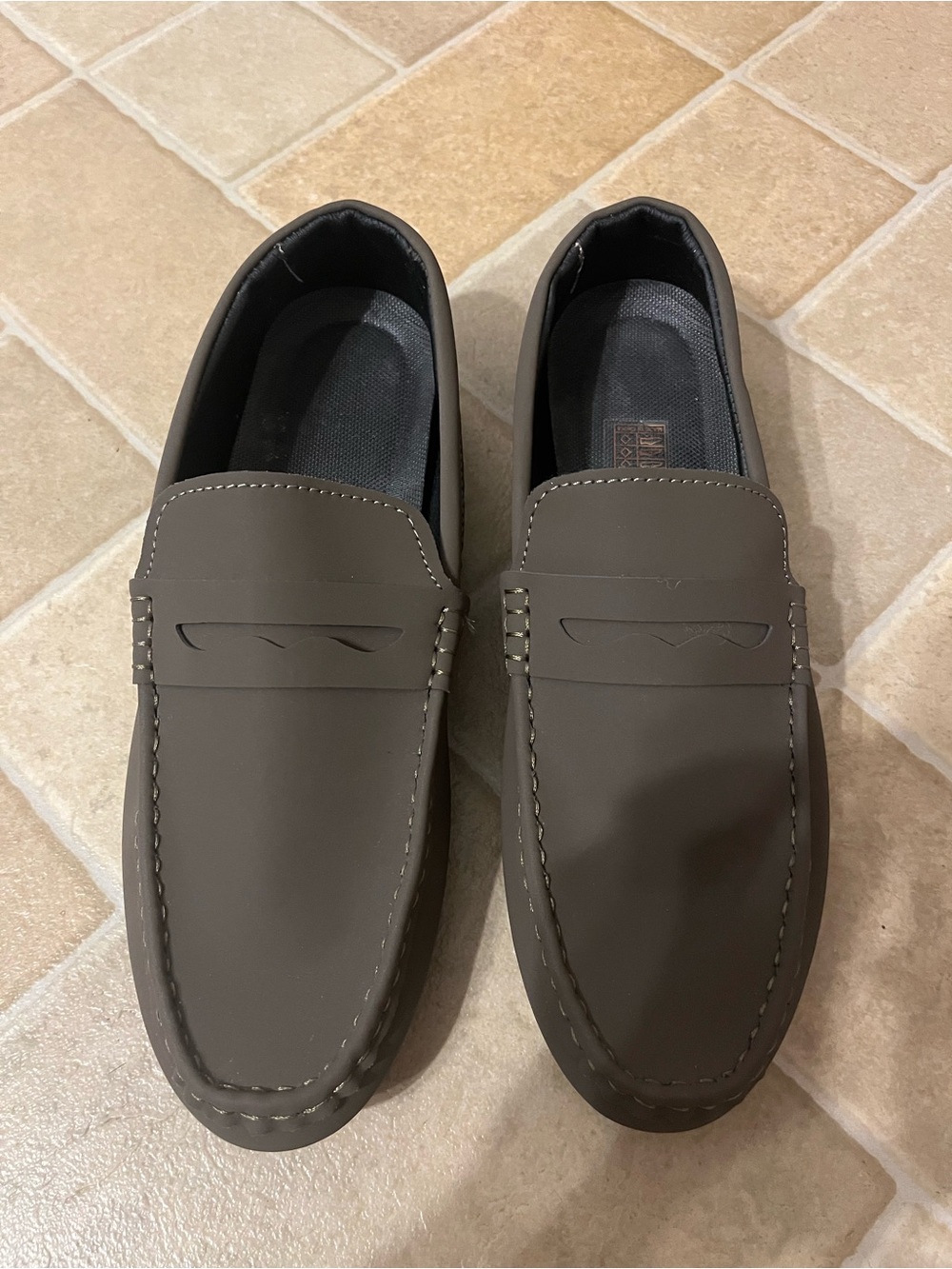 Men's Brown Slip-On Loafers - Classic Casual Comfort size 44